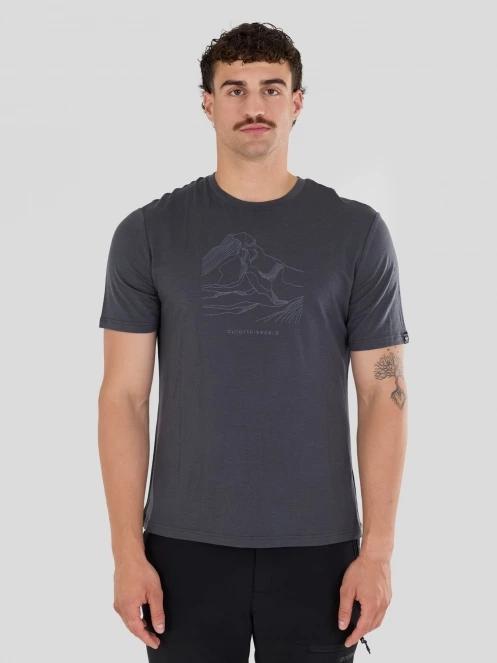 Fundango Wanaka Merino T-shirt férfi rövid ujjú póló szürke színben 2