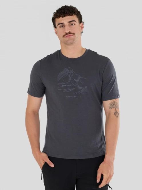 Fundango Wanaka Merino T-shirt férfi rövid ujjú póló szürke színben 6