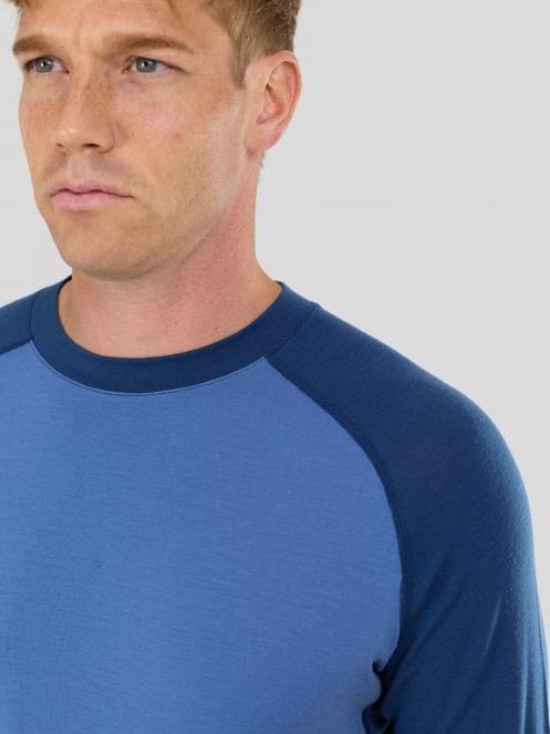 Fundango Rotorua Merino Longsleeve férfi aláöltöző felső kék színben 5