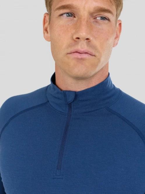 Fundango Temuka Merino Halfzip férfi aláöltöző felső kék színben 6