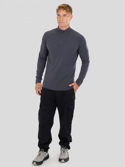 Fundango Temuka Merino Halfzip férfi aláöltöző felső szürke színben 4