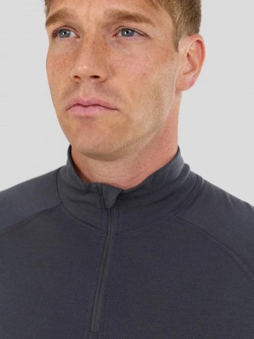 Fundango Temuka Merino Halfzip férfi aláöltöző felső szürke színben 5