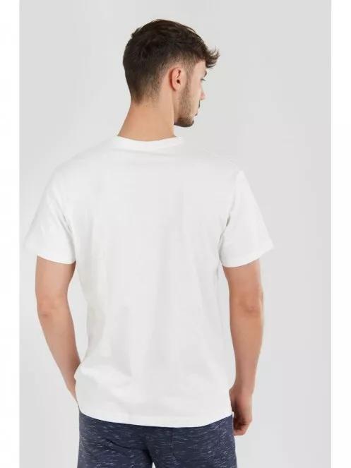 Fundango Basic T Logo-1 T-shirt férfi rövid ujjú póló fehér színben 3