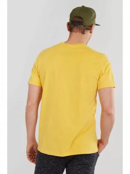 Fundango Basic T Logo-2 T-shirt férfi rövid ujjú póló sárga színben 3