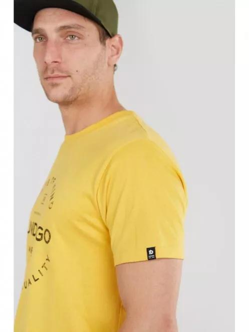 Fundango Basic T Logo-2 T-shirt férfi rövid ujjú póló sárga színben 4