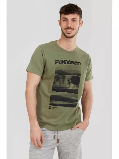 Fundango Basic T Logo-3 T-shirt férfi rövid ujjú póló oliva színben 2