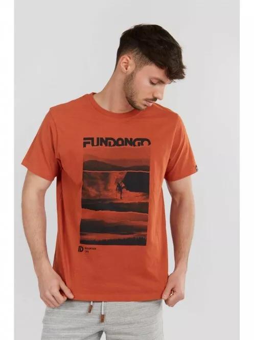 Fundango Basic T Logo-3 T-shirt férfi rövid ujjú póló narancssárga színben 2