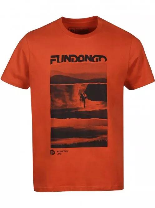 Fundango Basic T Logo-3 T-shirt férfi rövid ujjú póló narancssárga színben 6