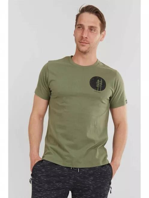 Fundango Basic T Logo-4 T-shirt férfi rövid ujjú póló oliva színben 2