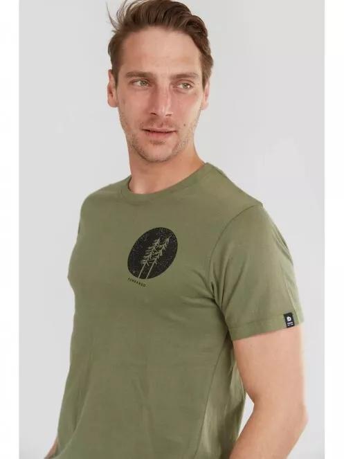 Fundango Basic T Logo-4 T-shirt férfi rövid ujjú póló oliva színben 3