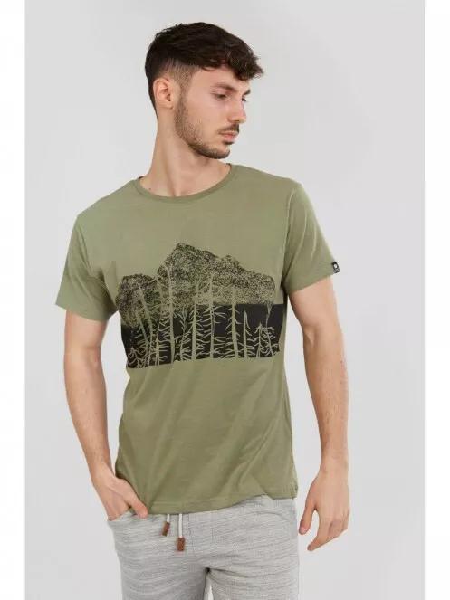 Fundango Basic T Logo-5 T-shirt férfi rövid ujjú póló oliva színben 2