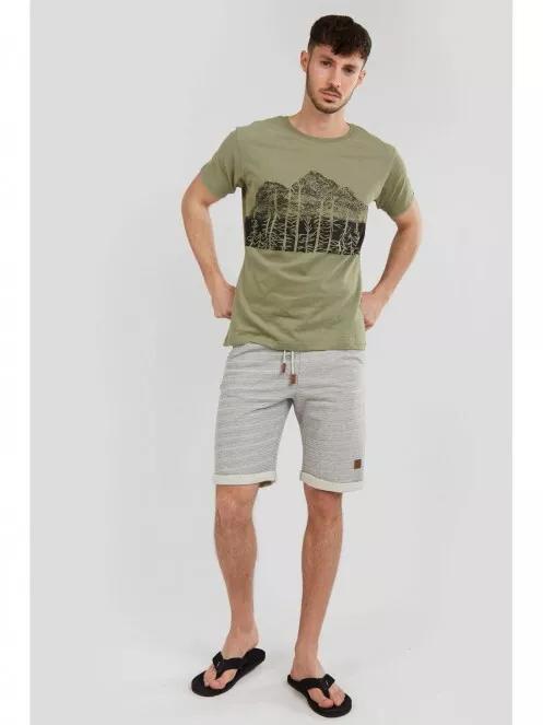 Fundango Basic T Logo-5 T-shirt férfi rövid ujjú póló oliva színben 5