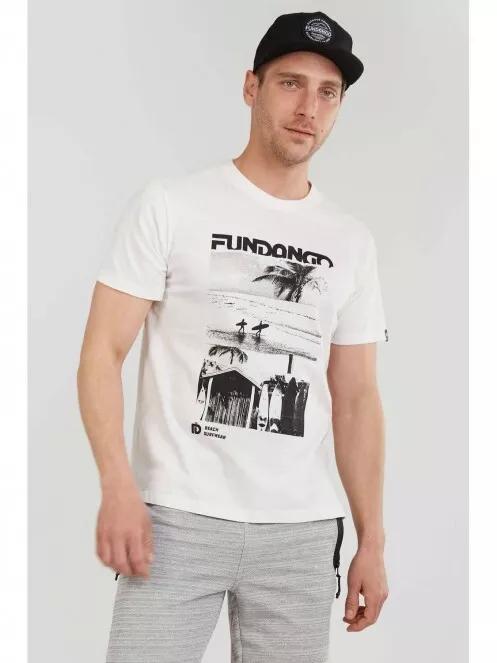 Fundango Basic T Logo-6 T-shirt férfi rövid ujjú póló fehér színben 2