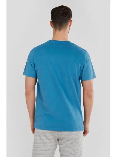 Fundango Basic T Logo-6 T-shirt férfi rövid ujjú póló kék színben 4