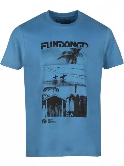 Fundango Basic T Logo-6 T-shirt férfi rövid ujjú póló kék színben 6