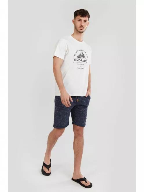 Fundango Basic T Logo-7 T-shirt férfi rövid ujjú póló fehér színben 5