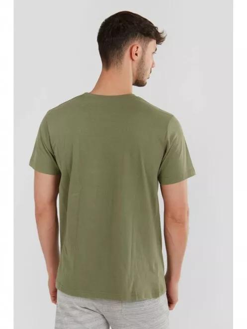 Fundango Basic T Logo-7 T-shirt férfi rövid ujjú póló oliva színben 3