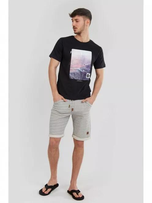 Fundango Basic T Logo-8 T-shirt férfi rövid ujjú póló fekete színben 6