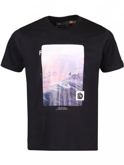 Fundango Basic T Logo-8 T-shirt férfi rövid ujjú póló fekete színben 7