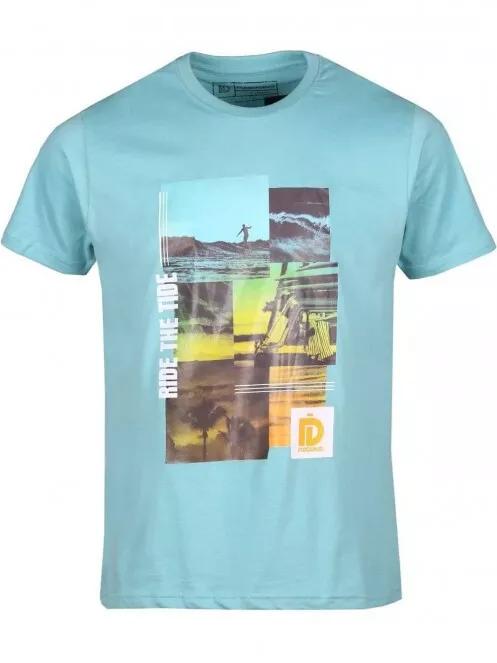 Fundango Basic T Logo-9 T-shirt férfi rövid ujjú póló világoskék színben 6