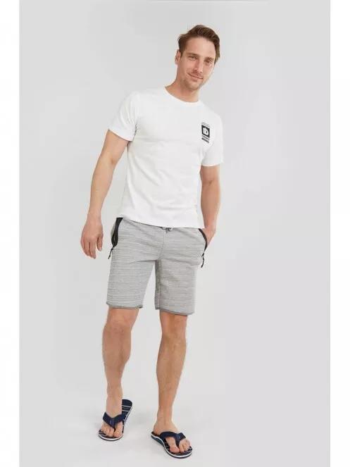 Fundango Basic T Logo-10 T-shirt férfi rövid ujjú póló fehér színben 5
