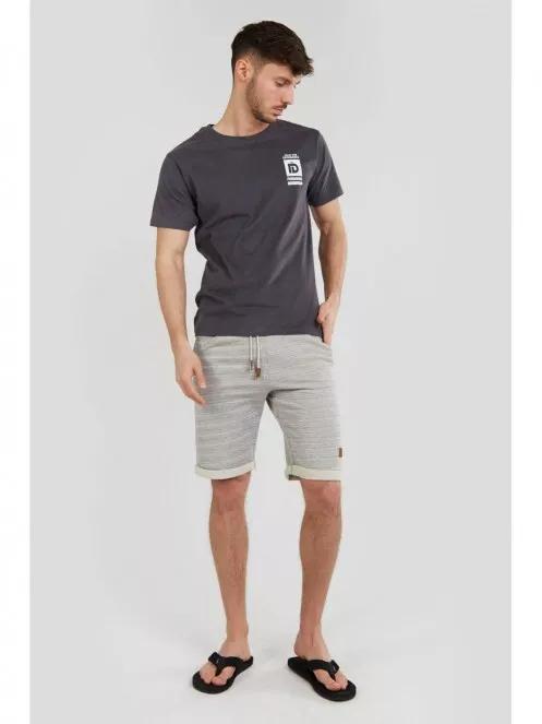 Fundango Basic T Logo-10 T-shirt férfi rövid ujjú póló szürke színben 6