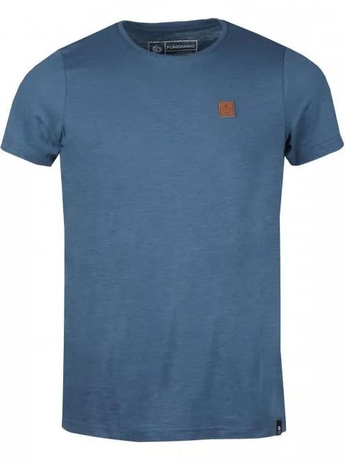 Fundango Jaggy Structured Tshirt férfi rövid ujjú póló kék színben 6