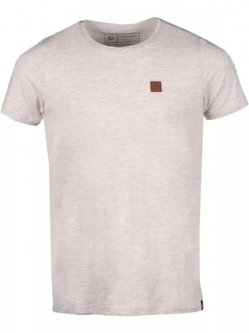 Fundango Jaggy Structured Tshirt férfi rövid ujjú póló homok színben 4