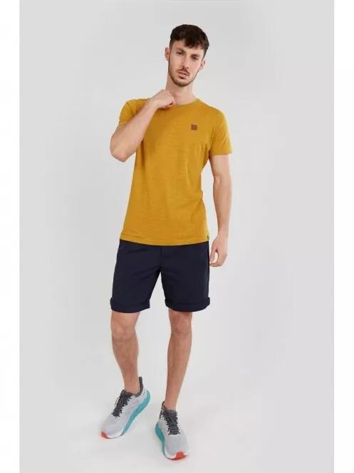 Fundango Jaggy Structured Tshirt férfi rövid ujjú póló barna színben 5