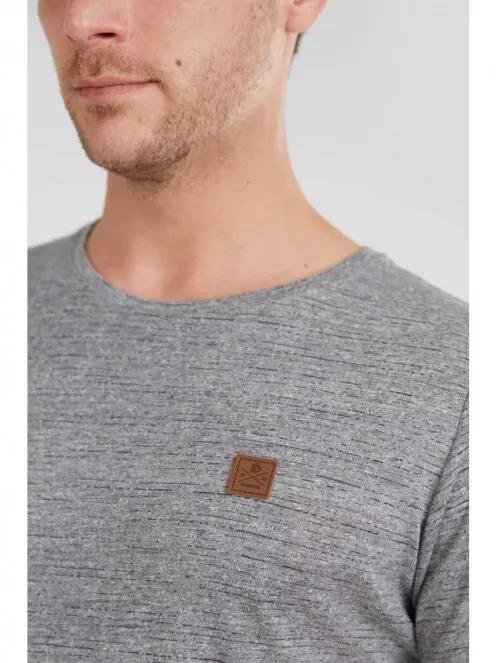 Fundango Jaggy Structured Tshirt férfi rövid ujjú póló szürke színben 4