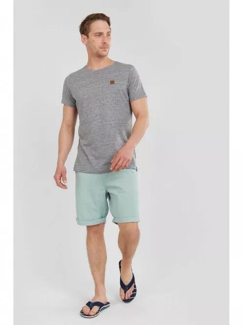 Fundango Jaggy Structured Tshirt férfi rövid ujjú póló szürke színben 5