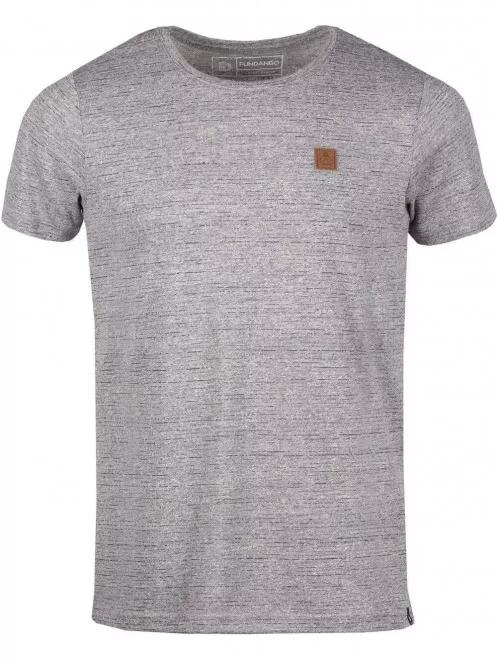Fundango Jaggy Structured Tshirt férfi rövid ujjú póló szürke színben 6