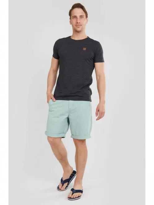 Fundango Jaggy Structured Tshirt férfi rövid ujjú póló fekete színben 4