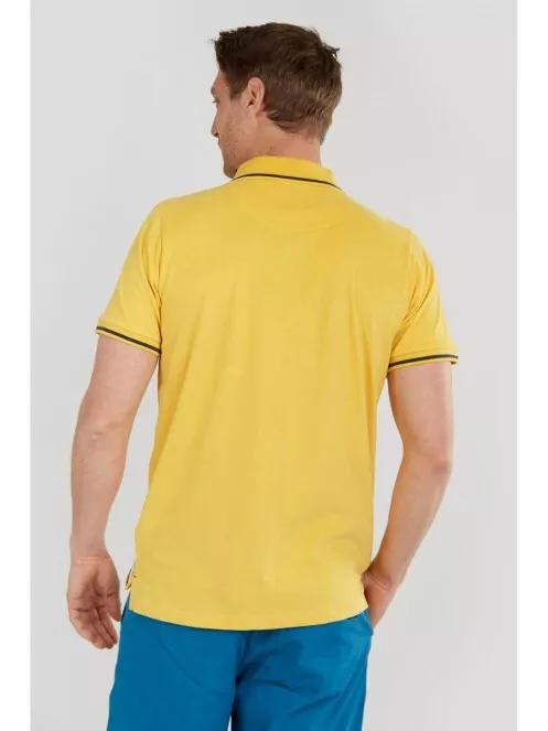 Fundango Incognito Poloshirt férfi galléros póló sárga színben 3