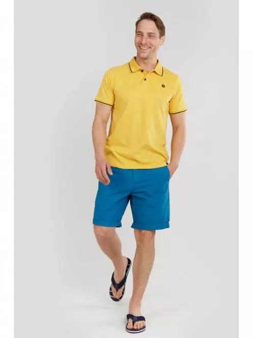 Fundango Incognito Poloshirt férfi galléros póló sárga színben 5