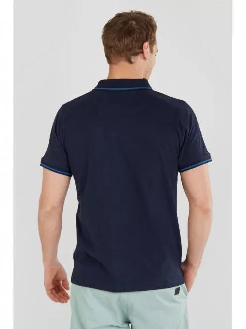 Fundango Incognito Poloshirt férfi galléros póló sötétkék színben 3