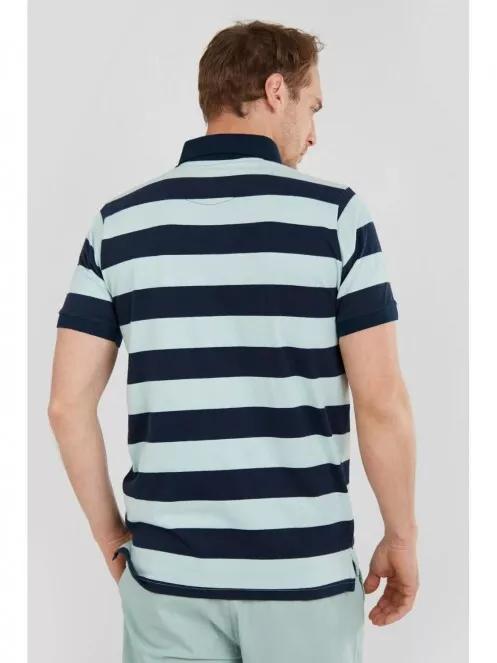 Fundango Incognito stripe Poloshirt férfi galléros póló zöld színben 3