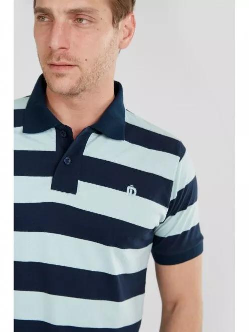 Fundango Incognito stripe Poloshirt férfi galléros póló zöld színben 4