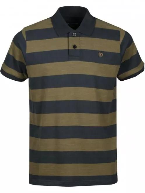 Fundango Incognito stripe Poloshirt férfi galléros póló oliva színben 5