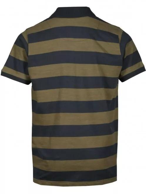 Fundango Incognito stripe Poloshirt férfi galléros póló oliva színben 6