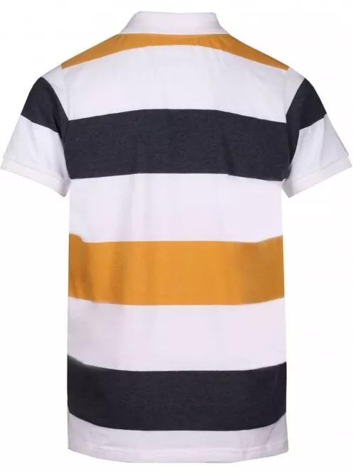 Fundango Incognito stripe Poloshirt férfi galléros póló fehér színben 7