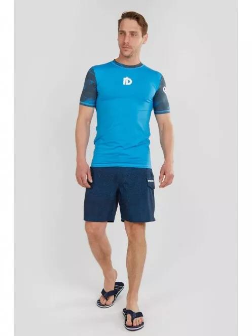 Fundango Manado Rashguard férfi rövid ujjú lycra kék színben 5