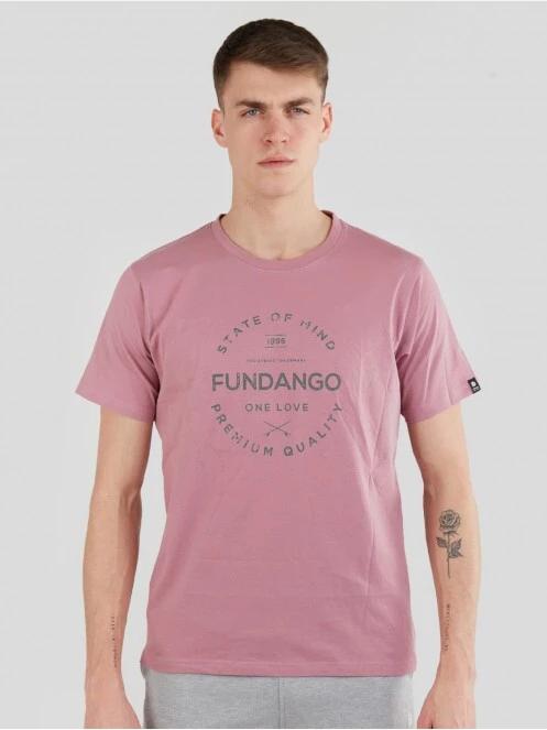 Fundango Basic - T Logo-4 T-shirt férfi rövid ujjú póló lila színben 2