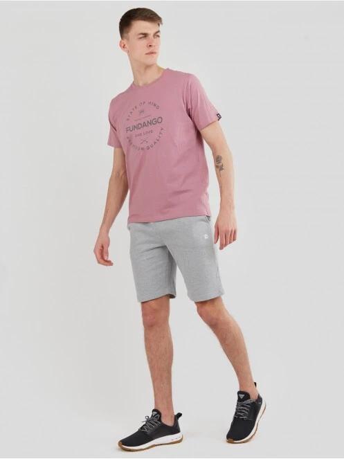 Fundango Basic - T Logo-4 T-shirt férfi rövid ujjú póló lila színben 5
