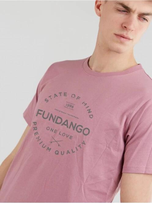 Fundango Basic - T Logo-4 T-shirt férfi rövid ujjú póló lila színben 6
