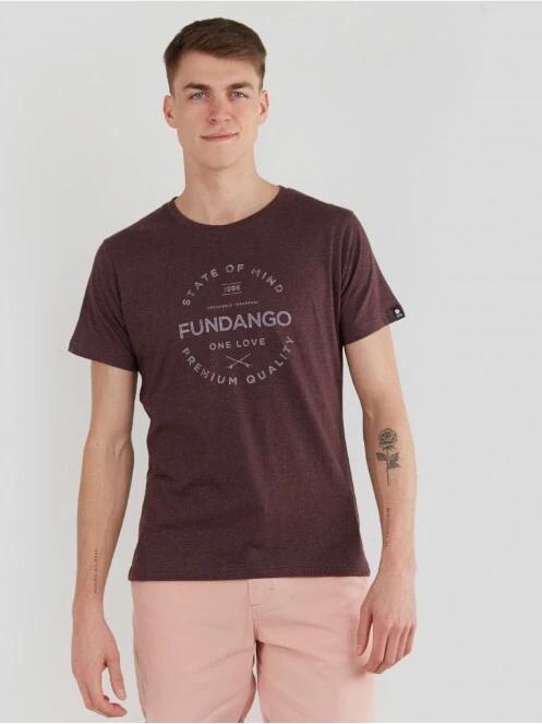 Fundango Basic - T Logo-4 T-shirt férfi rövid ujjú póló piros színben 2