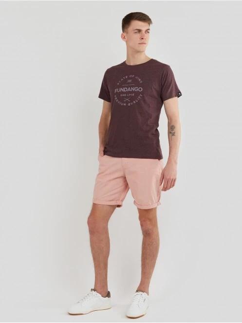 Fundango Basic - T Logo-4 T-shirt férfi rövid ujjú póló piros színben 4