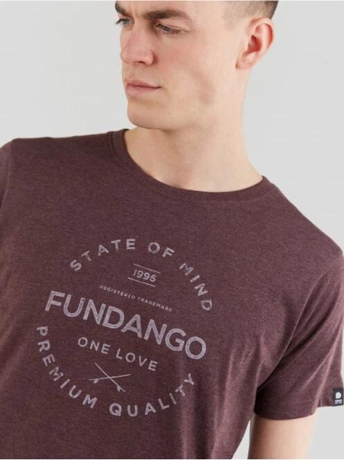 Fundango Basic - T Logo-4 T-shirt férfi rövid ujjú póló piros színben 5
