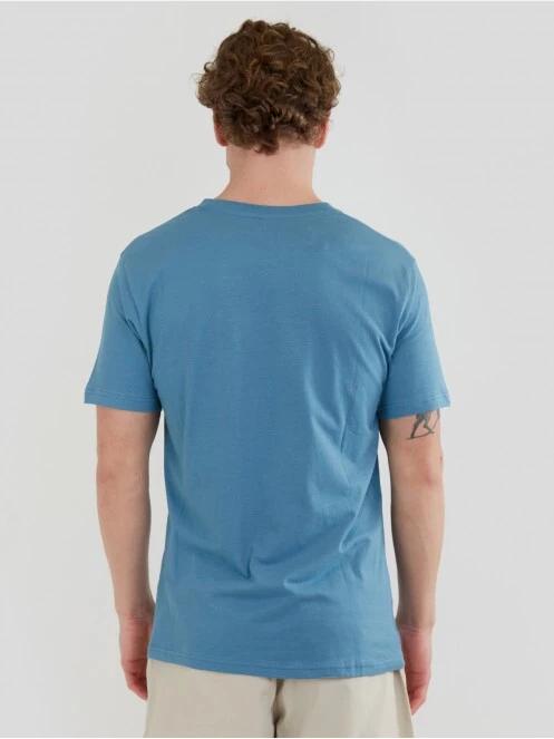 Fundango Basic - T Logo-4 T-shirt férfi rövid ujjú póló kék színben 3