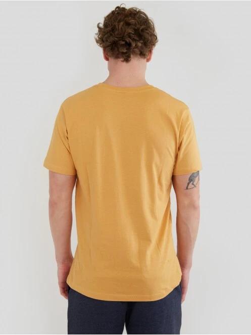 Fundango Basic - T Logo-4 T-shirt férfi rövid ujjú póló sárga színben 3